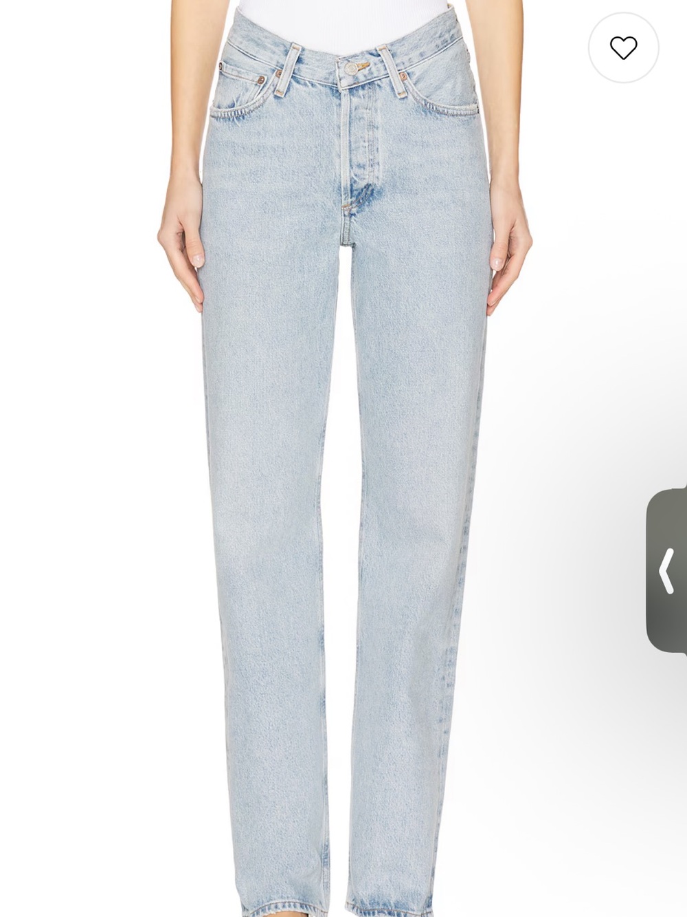 Agolde V Waist Light Wash Jeans